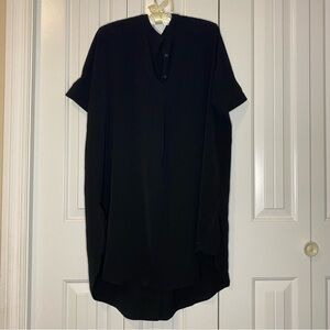 Monk & Lou Oversized Black T-Shirt Dress